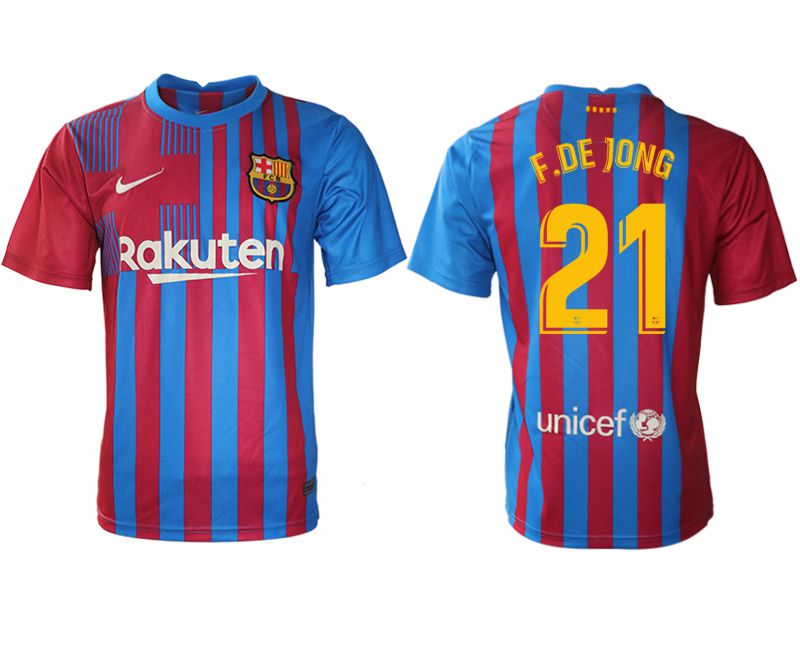 Men 2021-2022 Club Barcelona home aaa version red #21 Nike Soccer Jersey